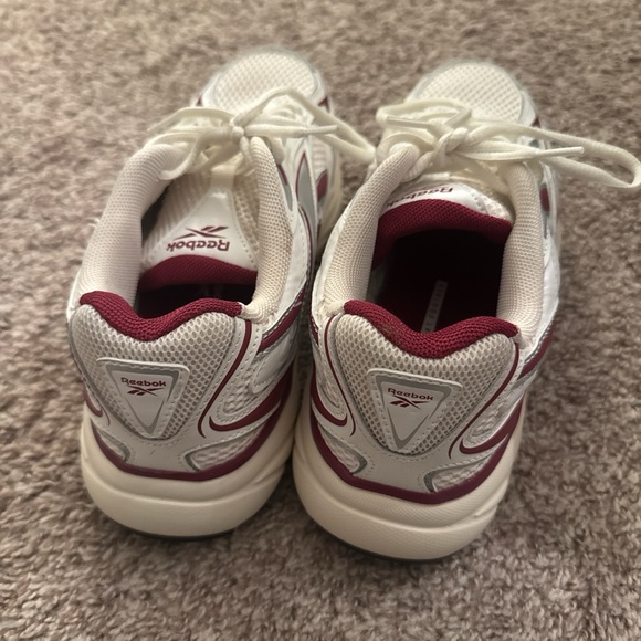 Reebok Women's White and Burgundy Sneakers - Picture 4 of 6